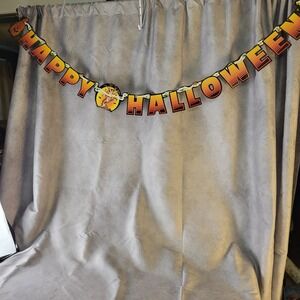 RARE 1989 BEISTLE CO Halloween Banner that Spells HALLOWEEN 4" Letters  69" Long